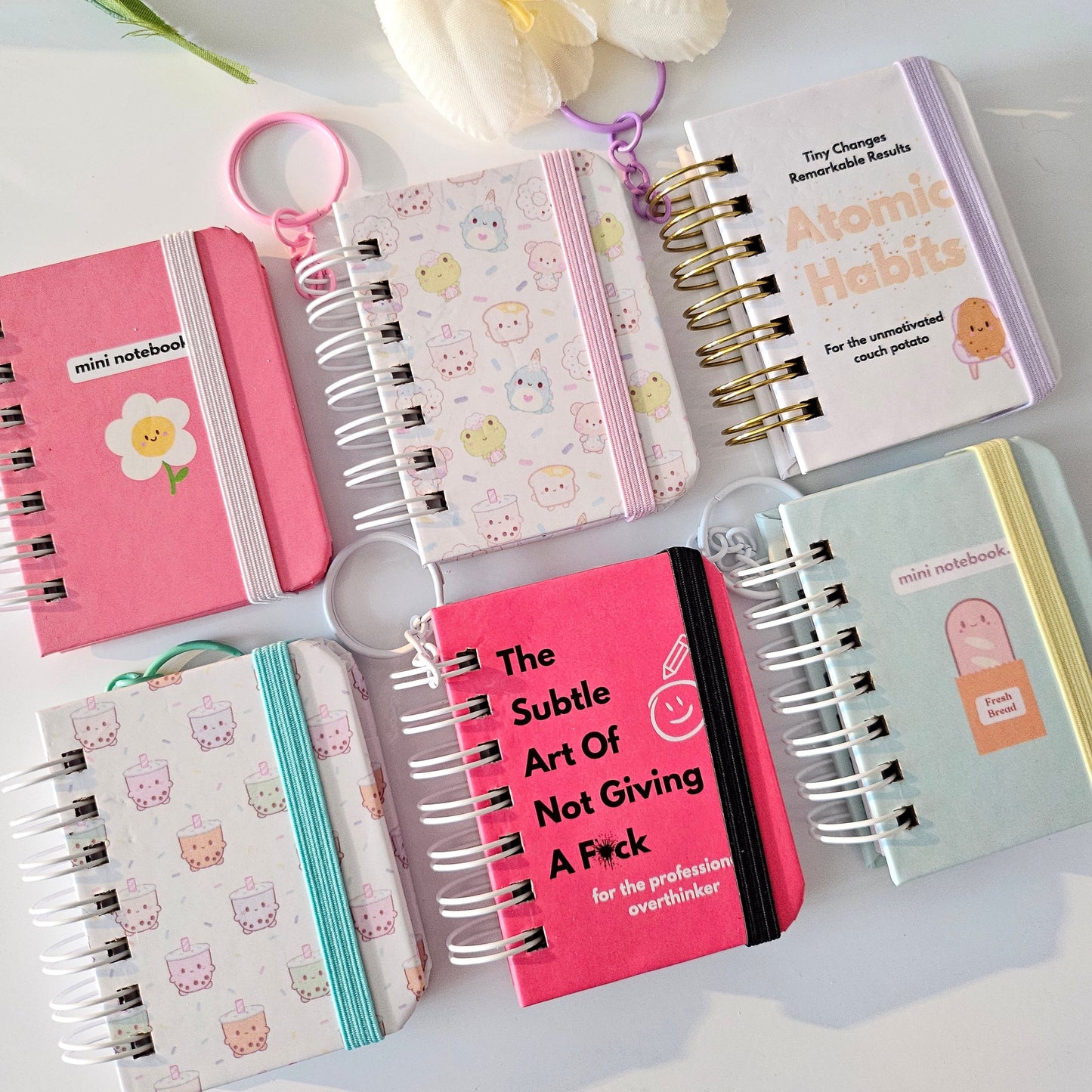 Mini Journal Notebook Keychains