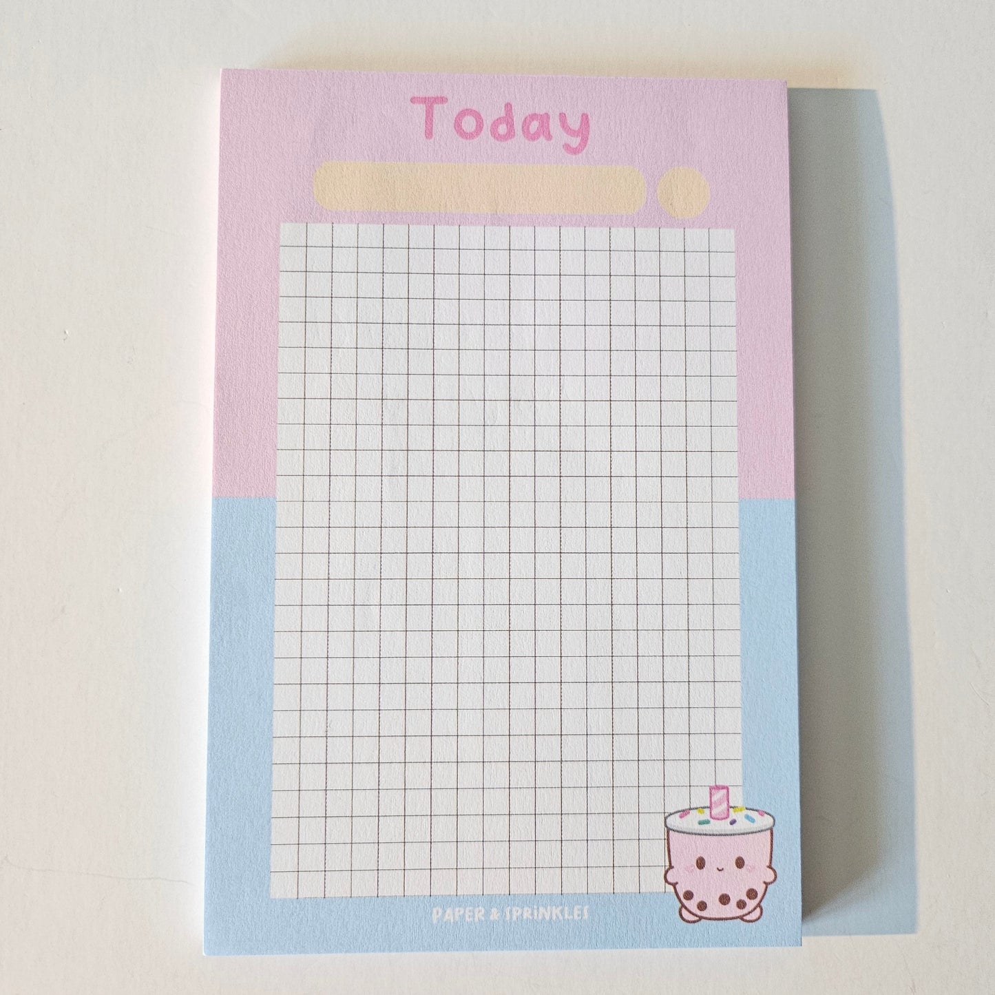 Strawberry Lychee boba inspired notepad