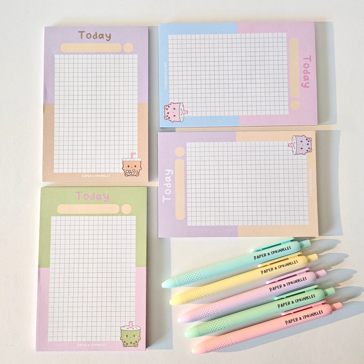 Taro Milk Tea boba inspired notepad