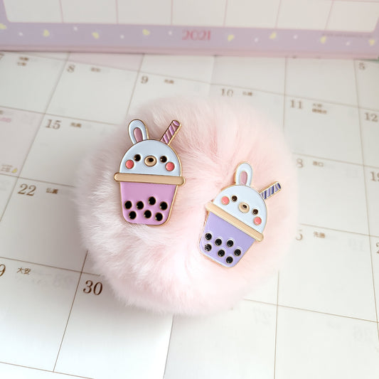 Bunny Bubble Tea Pin