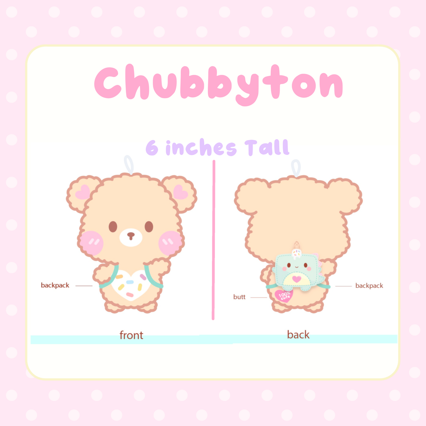 CHUBBYTON & LUBO BACKPACK PLUSH